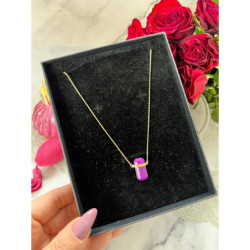 302 Złoty naszyjnik KAMIEŃ SOPELEK AMULET TALIZMAN