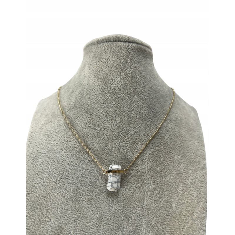 291 Złoty naszyjnik KAMIEŃ SOPELEK AMULET TALIZMAN