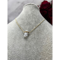 291 Złoty naszyjnik KAMIEŃ SOPELEK AMULET TALIZMAN