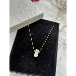 291 Złoty naszyjnik KAMIEŃ SOPELEK AMULET TALIZMAN