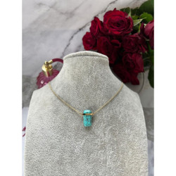 154 Złoty naszyjnik KAMIEŃ SOPELEK AMULET TALIZMAN