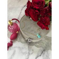 154 Złoty naszyjnik KAMIEŃ SOPELEK AMULET TALIZMAN