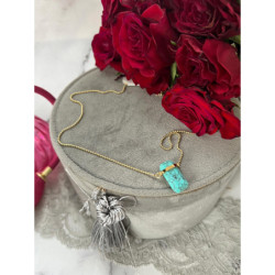 154 Złoty naszyjnik KAMIEŃ SOPELEK AMULET TALIZMAN