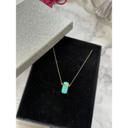 154 Złoty naszyjnik KAMIEŃ SOPELEK AMULET TALIZMAN