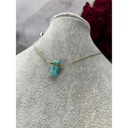 154 Złoty naszyjnik KAMIEŃ SOPELEK AMULET TALIZMAN