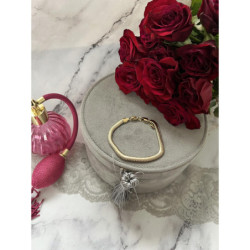 616 Złota bransoletka ŻMIJKA STAL 316L