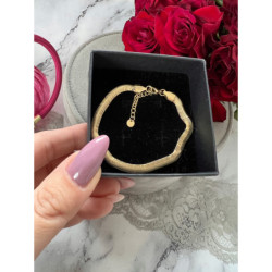 616 Złota bransoletka ŻMIJKA STAL 316L