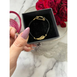 517 Bransoletka na sznurku SKRZYDŁO STAL 316