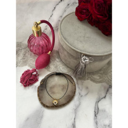 609 Bransoletka na sznurku KÓŁKO ZEGAR STAL 316