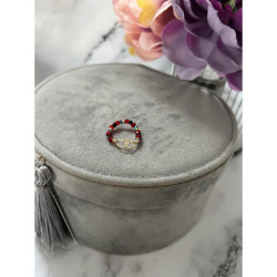 513 Pierścionek na gumce ZŁĄCZONE SERCA STAL 316L