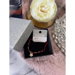 1253 Bransoletka BLUEBERRY na sznurku GWIAZDKA 316