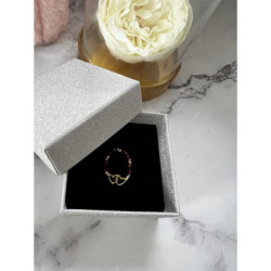 513 Pierścionek na gumce ZŁĄCZONE SERCA STAL 316L