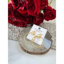 1130 Złote kolczyki BLUEBERRY KÓŁKA KOŁA STAL 316L