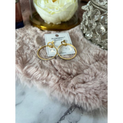 1130 Złote kolczyki BLUEBERRY KÓŁKA KOŁA STAL 316L