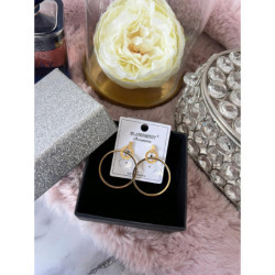 1130 Złote kolczyki BLUEBERRY KÓŁKA KOŁA STAL 316L