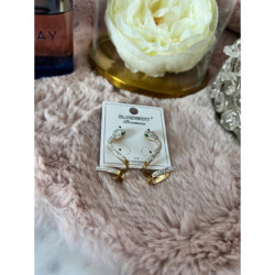 959 Złote kolczyki BLUEBERRY WĄŻ ŻMIJA STAL 316L