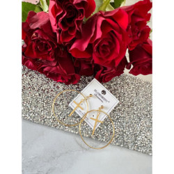 768 Złote kolczyki BLUEBERRY KRZYŻE KRZYŻ STAL