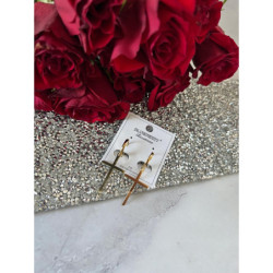 951 Złote kolczyki BLUEBERRY KRZYŻE KRZYŻ STAL