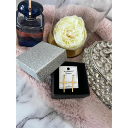 871 Złote kolczyki BLUEBERRY KRZYŻE KRZYŻ STAL 316