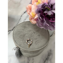 220 Pierścionek na gumce KRZYŻ KRZYŻYK STAL 316L