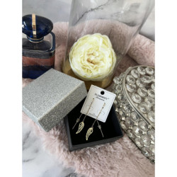 1329 Złote kolczyki BLUEBERRY SKRZYDŁA STAL 316L