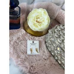 1163 Złote kolczyki BLUEBERRY SKRZYDŁA STAL 316L