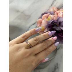 220 Pierścionek na gumce KRZYŻ KRZYŻYK STAL 316L