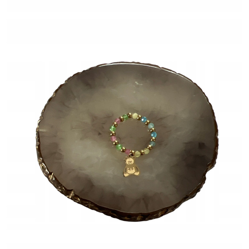 613 Pierścionek na gumce MIŚ MISIU STAL 316L