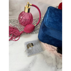 499 Pierścionek obrączka szeroka CYRKONIE r 7/17