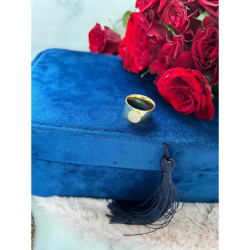 864 Pierścionek obrączka szeroka KÓŁKO STAL r 7/17