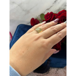 864 Pierścionek obrączka szeroka KÓŁKO STAL r 7/17