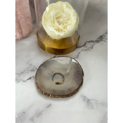 1250 Pierścionek na gumce PIÓRKO STAL 316L