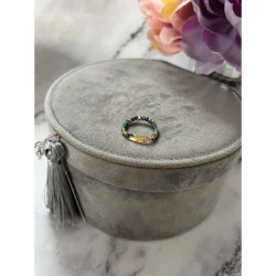 1250 Pierścionek na gumce PIÓRKO STAL 316L