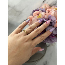 1250 Pierścionek na gumce PIÓRKO STAL 316L