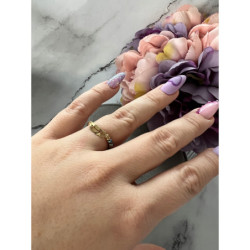 1250 Pierścionek na gumce PIÓRKO STAL 316L