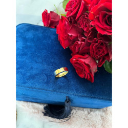 1164 Pierścionek obrączka szeroka CYRKONIE r 8/18