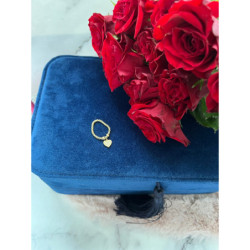 407 Pierścionek na łańcuszku SERCE SERDUSZKO STAL