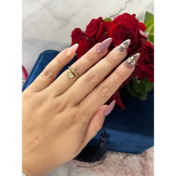 407 Pierścionek na łańcuszku SERCE SERDUSZKO STAL