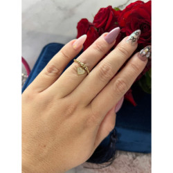 407 Pierścionek na łańcuszku SERCE SERDUSZKO STAL