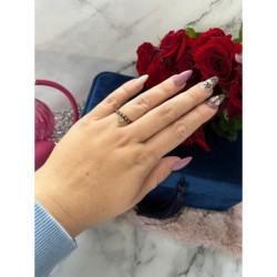 534 Pierścionek na gumce SERCE SERDUSZKO STAL 316L