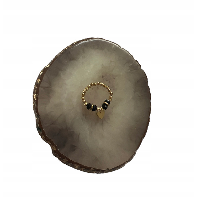 654 Pierścionek na gumce SERCE SERDUSZKO STAL 316L