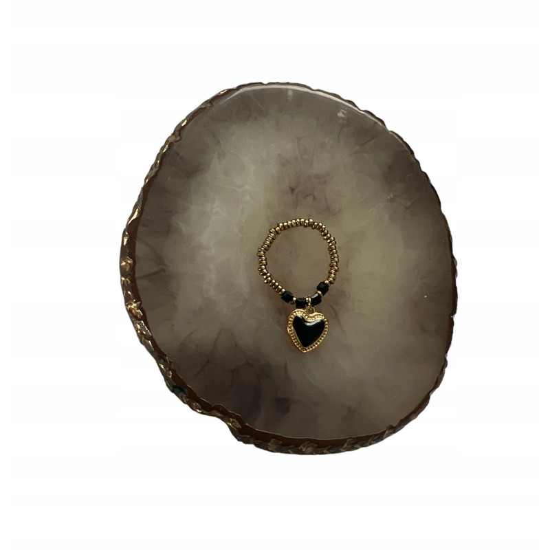 967 Pierścionek na gumce SERCE SERDUSZKO STAL 316L