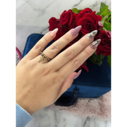 282 Pierścionek na gumce KRZYŻ KRZYŻYK STAL 316L