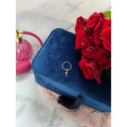 699 Pierścionek na gumce KRZYŻ KRZYŻYK STAL 316L