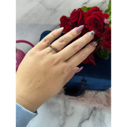 699 Pierścionek na gumce KRZYŻ KRZYŻYK STAL 316L