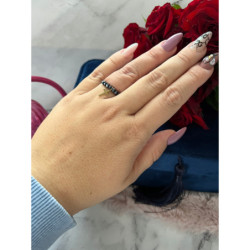 508 Pierścionek na gumce KRZYŻ KRZYŻYK STAL 316L