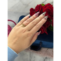 1030 Pierścionek na gumce KRZYŻ KRZYŻYK STAL 316L