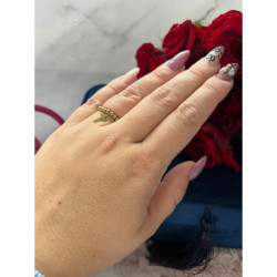 1030 Pierścionek na gumce KRZYŻ KRZYŻYK STAL 316L