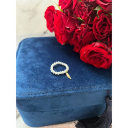 1241 Pierścionek na gumce PIÓRKO PIÓRO STAL 316L