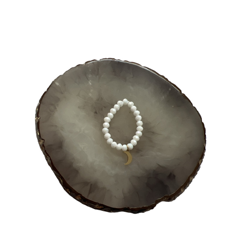 416 Pierścionek na gumce KSIĘŻYC STAL 316L